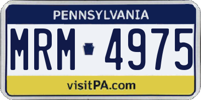 PA license plate MRM4975