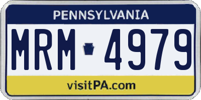 PA license plate MRM4979