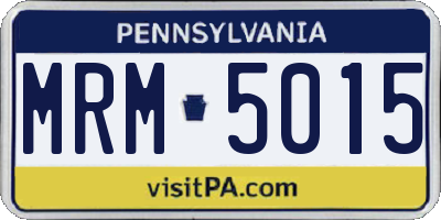 PA license plate MRM5015