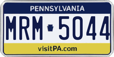 PA license plate MRM5044