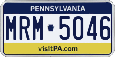 PA license plate MRM5046