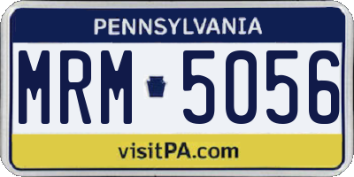 PA license plate MRM5056