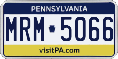 PA license plate MRM5066