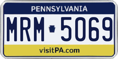 PA license plate MRM5069