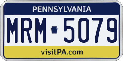 PA license plate MRM5079