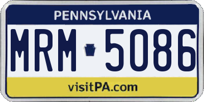 PA license plate MRM5086