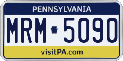 PA license plate MRM5090