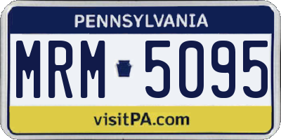 PA license plate MRM5095