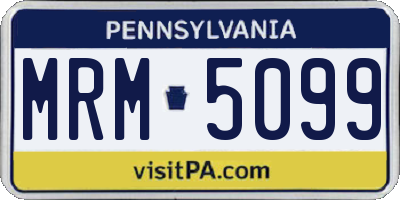 PA license plate MRM5099