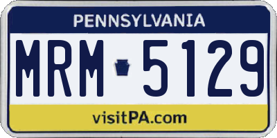 PA license plate MRM5129