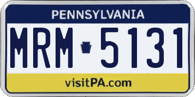 PA license plate MRM5131