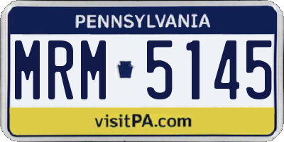 PA license plate MRM5145