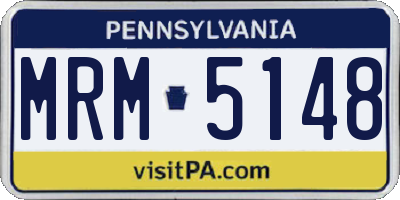 PA license plate MRM5148