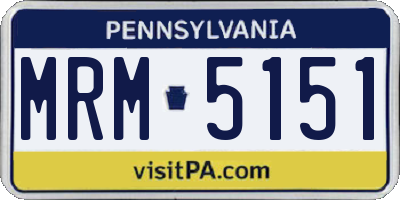 PA license plate MRM5151