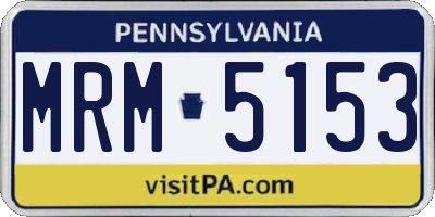 PA license plate MRM5153