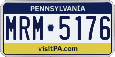 PA license plate MRM5176