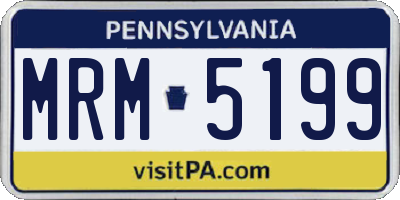PA license plate MRM5199