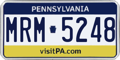 PA license plate MRM5248