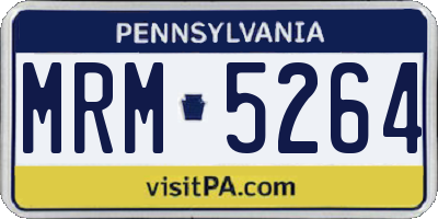 PA license plate MRM5264