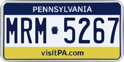 PA license plate MRM5267