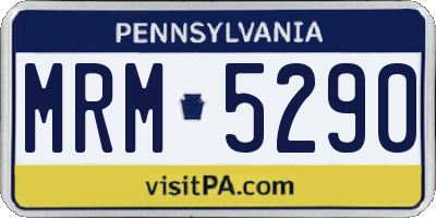 PA license plate MRM5290