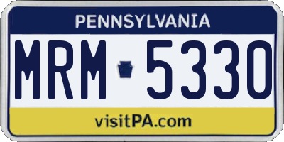 PA license plate MRM5330
