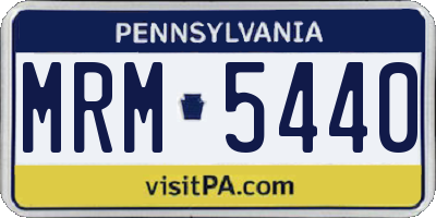 PA license plate MRM5440