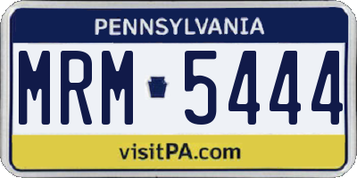PA license plate MRM5444