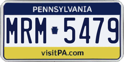PA license plate MRM5479
