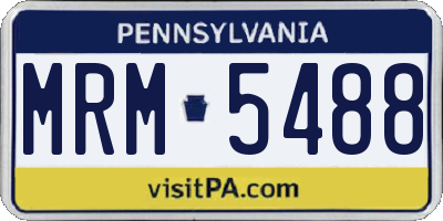 PA license plate MRM5488