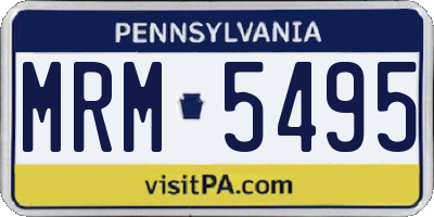 PA license plate MRM5495