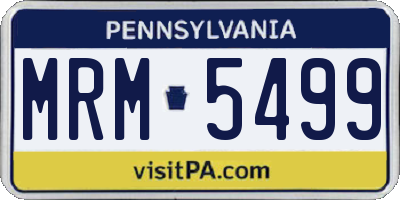 PA license plate MRM5499