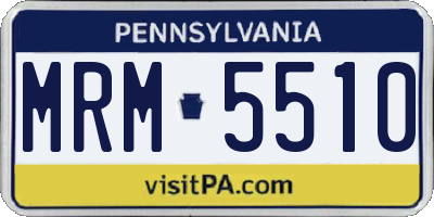 PA license plate MRM5510