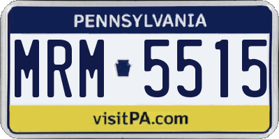 PA license plate MRM5515