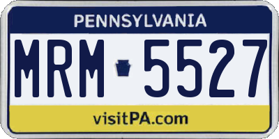 PA license plate MRM5527