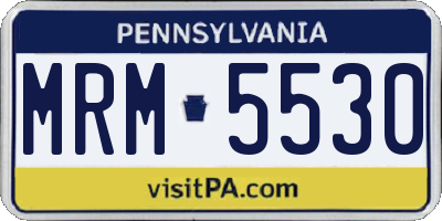 PA license plate MRM5530