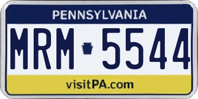 PA license plate MRM5544