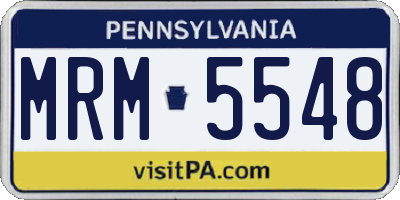 PA license plate MRM5548