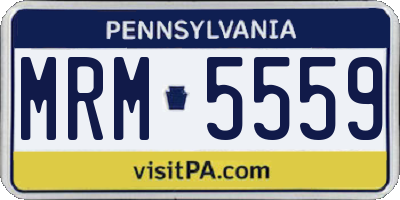PA license plate MRM5559