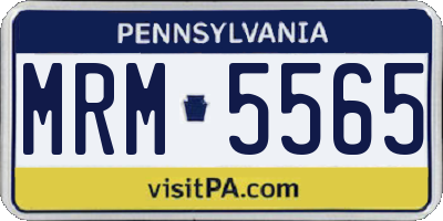 PA license plate MRM5565