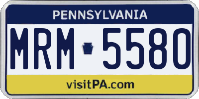 PA license plate MRM5580