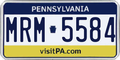 PA license plate MRM5584