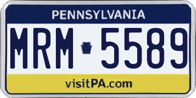PA license plate MRM5589