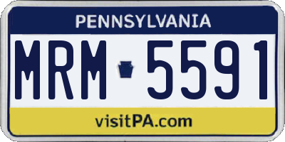 PA license plate MRM5591