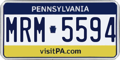 PA license plate MRM5594