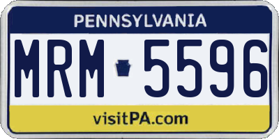 PA license plate MRM5596