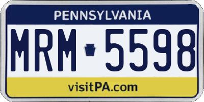 PA license plate MRM5598