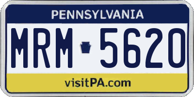 PA license plate MRM5620