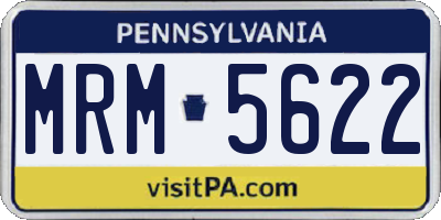 PA license plate MRM5622