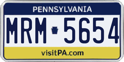 PA license plate MRM5654